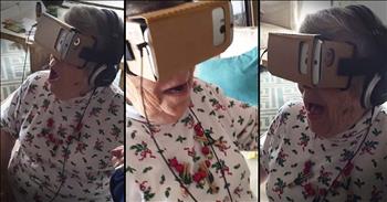 88-year-old Marie was in for a treat when she tried on her grandson's Google Cardboard VR for the first time. Marie was transported into a virtual reality roller coaster ride and her reaction is absolutely priceless. What an amazing experience!