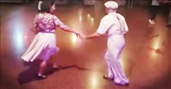 When this adorable older couple took this floor at this swing dance no one expected anything like this! Look at those moves! Here is the proof that age is just a number and being young at heart is what really matters!