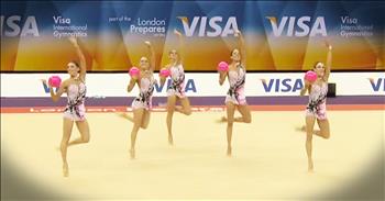When this team of rhythmic gymnasts took the floor and the music started my mind was blown. The incredible team work, precision, and trust these ladies have will truly wow you. I was mesmerized! 