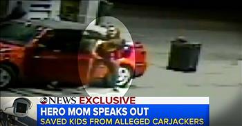 Angie Padron stopped at a local gas station with her 2 children in the car. When she started to fill up her tank, 2 carjackers ambushed the vehicle and threatened her kids. Angie's motherly instinct kicked in and she rushed the criminals, causing them to flee. This is one scene you've got to see to believe!