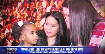 Heather's 7-month-old son Luka died tragically. But through her grief she saw an opportunity to help save another mother from her pain, so she donated her son's organs. And his heart saved the life of 4-year-old Jordan. Heather is about to hear Lukas heart beating in the little girl he saved and this moment is truly miraculous!