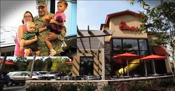 Laura and her mother, Sandy, stopped by a local Chick-Fil-A after saying goodbye to Laura's husband, who was being deployed overseas. With 2 small children, Laura was feeling overwhelmed with life. But the kindness of the worker's at this Durham restaurant left everyone speechless. WOW!