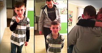 When this Navy Sailor and dad got to come home early he knew he wanted to surprise his sweet little boy. And seeing this beautiful surprise reunion melted my heart. And this sweet little boy's tears of joy are SO sweet! 