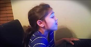 Maddy just turned 9-years-old, but her incredible voice is mature beyond her years. Just listen to this powerful cover of Elvis Presley's 'Can't Help Falling In Love.' This is SO good!