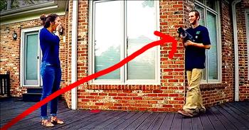 When Emily turned the corner, she was immediately overcome with tears. Her husband stood holding a new puppy...just for Emily. And one look at that adorable face and I understand exactly why she's breaking down!