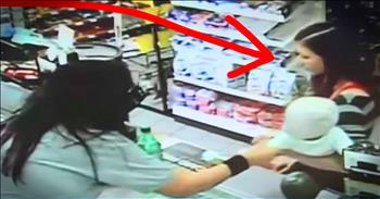 This store clerk couldn't help but notice something was wrong with a mother and her baby at the register. When the mother got a far off look in her eyes, the clerk's motherly instinct kicked and she grabbed the infant. Seconds later, the mother had a seizure and medical professionals were called. Thank the Lord for this lady's quick thinking!