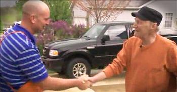 Jim Sansone is used to doing everything himself. So when he needed to fix his roof, he headed to the local Home Depot. While buying his materials, he stuck up a conversation with the store manager, Jim Conley and revealed he'd been diagnosed with pancreatic cancer. The manager insisted that Jim not do the repairs himself and sent a crew to fix the roof. This is an act of kindness that will truly touch your heart!