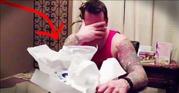 After over 2 years of trying to get pregnant, this husband is finding out the gender of his first biological child. And the tears on his face truly show his happiness and love for the moment. Best wishes to this couple!