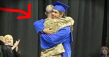 High school senior Nick Burpee thought his father wouldn't be able to see him walk across stage at graduation. His father, Army Staff Sgt. Jason Burpee, was deployed overseas and wouldn't be home in time for the big day. But much to Nick's surprise, his father showed up at the perfect moment and it's absolutely amazing to witness!