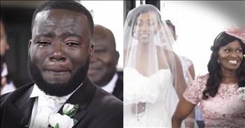 Groom's Tearful Reaction To His Bride Makes Me Tear Up Too
