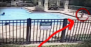 This 3-year-old girl wandered into a pool unnoticed and started to drown. But her 9-year-old cousin spotted the distraught toddler and jumped into action. With the help of a heroic stranger, this little girl was rescued. And you've gotta see this one!
