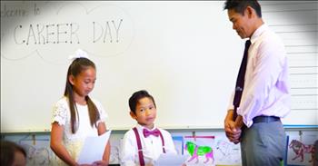 These dads were invited to came in for career day at their children's school. And as they came up one by one, these dads learned their kids had secretly planned to share just how much they love their dads. And seeing these dads tear up as their kids spoke made my heart so full. God bless dads like these! 