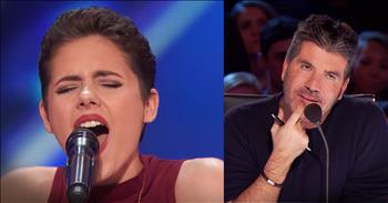 Calysta Bevier is only 16 years old but she has already bravely fought cancer. And watching this brave young woman take the America's Got Talent stage to audition with 'Fight Song' will bring a tear to your eye. Her story, her voice, and Simon hitting the Golden Buzzer makes for the most incredible audition! So moving!