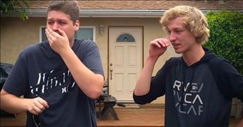 Jimmy and Jace are brothers who are both colorblind. Their family ordered them a very special pair of glasses that allow the brothers to see the world the was the rest of us do, in full color. And when these brothers see the world around them they can't help but break down in tears. And neither could I. What a beautiful moment!