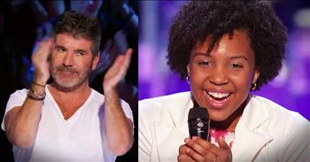 14-year-old Jayna Brown has an incredible gift. And when you hear her perform 'Rise Up' you'll be in awe. How she goes from nerves to a super star in seconds is stunning. This girl earned that Golden Buzzer!