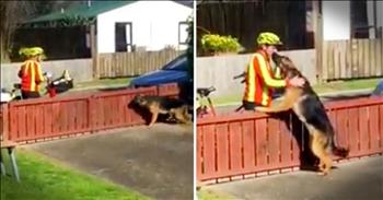 Every single day whether or not this mailman has a delivery he drops by Michael Collins' house for one reason, the dog. And seeing this mailman stop just to snuggle and love on this sweet dog will make your day! Who doesn't need a little love from a pup once and a while. 