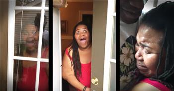 Micah got the ability to leave his Army base a little early, so he decided to surprise his momma. And seeing her face as she stares in disbelief at her son home to see her made my heart skip a beat. What a beautiful way for this soldier to surprise his momma!