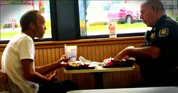 Dan Williams was struggling with no money and no phone to make it to his family half way across the country. He was sitting on the curb when Sergeant David McCoy saw him and offered to buy Dan a meal. When the Sergeant learned about Dan's story he and the other officers knew they needed to help. And seeing how they came together to help a stranger warmed my heart.