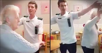 80-year-old Pat wasn't feeling herself one night at the senior living center where she resides. So, Lee, one of the carers, decided to do something extra special for her. He played the famous Monkee’s tune 'Daydream Believer' and asked Pat to dance. What happens next is sweet beyond words!