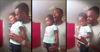 This father wants to make sure that his daughter knows exactly who she is and just how wonderful she is. And hearing her repeat his encouraging pep-talk is absolutely inspiring. We all need to repeat these words every single day and remember we are blessed too!