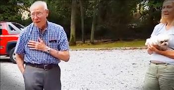Grandpa, also known as Pop Pop. has always longed for a particular model of Mercedes. Recently, he thought he was celebrating his granddaughter's birthday but the real surprise was the unveiling of his sought after car. This amazing reaction from Pop Pop is sure to make your day. 