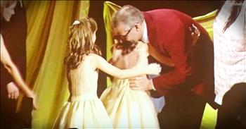 9-year-old twins Elizabeth and Kathryn Girtler were in desperate need of a bone marrow transplant just a few years ago. Thankfully, they found a match in Ingo Gruda. And now the twins are meeting Ingo for the first time and the beautiful dance they share made my heart so full! 