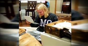 For her 18th birthday, Abby Van Metre was handed a box full of letters. When she was only a baby, her mother asked family members to write notes to Abby to be read when she became an adult. And this heartwarming moment is better than any present you could buy in a store. 