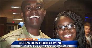 Danae’ Massenburg was sad that her military father would not be there to see her off to the high school homecoming dance.  Master Sergeant Patrick Massenburg was stationed in Iraq but Danae’ had no idea that he would be home early. And when her father walks into the dance...what a beautiful moment!