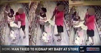 Texas mom Florence Monauer was at the grocery store with her baby girl when a strange man walked up to her and took her daughter out of the grocery cart. Florence stopped the strange man but the interaction, caught on security camera, left her shaken. Now this momma is spreading the word to make sure no other mom has to go through this! Our prayers are with this sweet family!