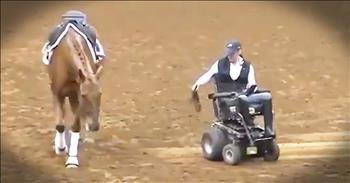 This paralyzed woman and her horse have an incredible bond. Just watch as she guides the horse around the ring and eventually climbs on for a ride. This beautiful moment will surely leave you in amazement of God's creatures.