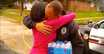 Communities in Des Moines and Urbandale are currently mourning the loss of 2 police officers that were shot while on duty. One woman wanted to show her appreciation and support of the men in uniform by bringing an officer in her neighborhood water. After she offered to pray for him, the officer and woman shared an emotional hug. I'm gonna need a tissue now!