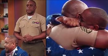 Rubin has worked on The Steve Harvey Show for 7 years, bringing laughter and joy to the set. Rubin, who has family in the military, was put through a day of bootcamp and shown some of the struggles our soldiers face. He returned to the show to talk about his experience on Veteran's Day And when he turned around to find his brother, Staff Sergeant Ervin, had come home all the way from Okinawa, Japan...what a moment!