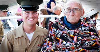 Skylar Martin really wanted his 94-year-old grandfather at his Marine graduation. His grandpa was also a Marine and was a big reason why Skylar decided to go down that same path. Unfortunately, failing health almost kept Grandpa away as he was only give 2 weeks to live. But this determined veteran made it to graduation and left a tear in everyones eye!