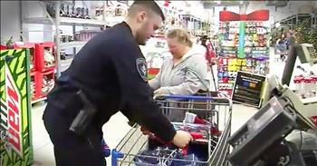 Officer Travis Pierce of the Covington Police Department looks forward to participating in the Shop With A Cop program held each Christmas. Police officers pair up with a family in need and helps them pick out Christmas presents. This program has a special place in Officer Pierce's heart because at the age of 6, he lost his father in the line of duty. Because of this, young Officer Pierce was a participant in the program. It's so heartwarming to see him paying this act of kindness forward. 