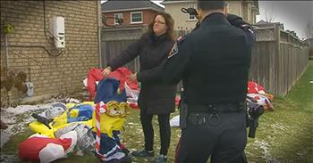 Vandals ruined one woman's cheerful Christmas display when they ripped all of her outdoor inflatables. When neighbors heard what happened, they decided to bring back the Christmas spirit by replacing all of her decorations which brought so much joy to the community. And when you see how happy everyone is...what a blessing!