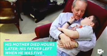 Jim was sitting at a dinner when he noticed a 9-year-old boy named HK sitting alone at a table. The little boy was blind and suffering from Cerebral Palsy.  The two struck up a conversation and Jim learned that HK was being raised by his Grandma, who woked at the diner. Jim became a kind of father figure to HK and the two have been inseparable ever since. It's now 17 years later and you've got to see these two together.  Their friendship is so uplifting. <3