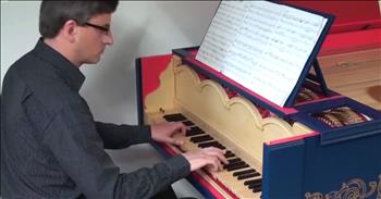 This amazing instrument is a hybrid string and key instrument that was invented by Leonardo DaVinci.  Although DaVinci, designed it, it was not actually built until 2013.  Take a listen to the beautiful sound that it creates!  What an engineering and musical wonder!  
