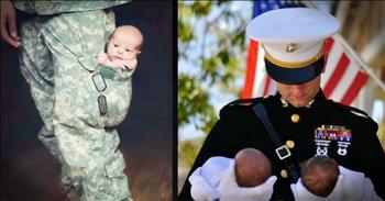 Photos Of Military Dads And Their Babies Reveal Extraordinary Relationships