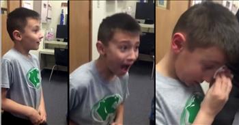 Imagine the first time that you hear that you are getting a sibling.  Now imagine hearing that you are getting 5!  This sweet little boy can't contain his tears when he learns that, through a long awaited adoption, his family will grow to 8 and he will never be alone again.  You'll need tissues for this one!