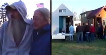 Navy Vet Eddie Browning and his wife, Cindy, had been living in a cold and rundown camper.  Some school kids in Rome, GA came to their aid with their plans for a very tiny tiny house.  However, they had no place to put it.  That's when the community stepped in and expanded the house to 248 square feet, complete with all the amenities that Eddie and Cindy required.  "Tiny House, Big Dreams" is how the school kids describe their project.  Gob Bless all of them!