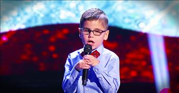 Gavin was born blind, but his parents reminded him that that was no reason to stop going after his dreams. So Gavin started singing. When you hear this sweet little boy sing the National Anthem you'll be amazed. His story and his voice...he is truly an inspiration! 