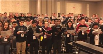 We are beside ourselves and covered in chills listening to this mind-blowing arrangement of The National Anthem, by Eric Whitacre.  It is impeccably performed by the 2017 National ACDA High School Honor's Choir and we are so curious to know just how many vocal parts are written in this arrangement.  Wait until you hear the f