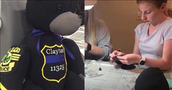 Megan O'Grady is only 14, but she has become an angel to her community.  Megan created Blue Line Bears, a project in which she creates keepsake teddy bears out of the uniforms of fallen servicemen.  We can't think of a sweeter way to memorialize these heroes and provide their family members with a piece of them to love and hold dear.