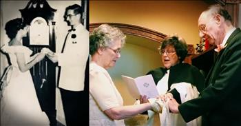 Joyce Kevorkian and Jim Bowman were the perfect prom dates 64 years ago. And though they were high school sweethearts life took them different ways and they lost touch. Time went by, they married other people, and sadly they both recently lost their spouses. They had never forgotten each other and reconnected and they finally got to live out the love story they'd hoped for years ago. What a sweet story!