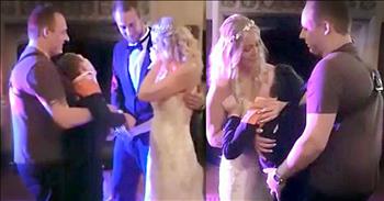 When Joe was planning for her wedding to Martin, all she wanted was to have her son Alex dance at her wedding. The problem is, 13-year-old Alex has severe Cerebral Palsy and dancing wasn't possible. That was until Martin devised a plan and spent weeks creating a special harness so that he could help Alex dance. When you see the look on this bride's face when her son comes out to dance you'll be reaching for the tissues. What an incredible wedding surprise.