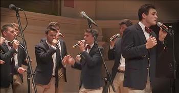 The a cappella men of The Virginia Gentlemen have some serious talent. And when you hear their performance of 'Lean On Me' you'll be absolutely amazed. What a talented group of young men using their voices in a positive manner! 