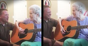 Brian adores his momma who is 88 years old and is living with Alzheimer’s. Like most with the disease she has good days and bad days, but Brian said she always comes back to him when she sings. The two love to sing together and Brain realized he needed to capture these precious moments while he has them. And when you see these two sing 'Dreaming of a Little Cabin' your heart will be so full! Who else is glad that he recorded this?