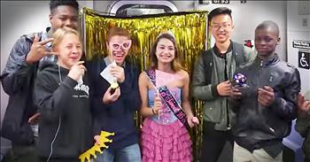 Jenny is turning 16 and she absolutely loves the subway. So her best friend decided to surprise Jenny with a birthday party on a subway car. I just love how all the passengers join in to make this a celebration that she'll never forget!