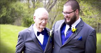Since he was young KC Schafer wanted his grandfather to be the best man at his wedding. And since they got engaged KC told Sarah that his grandfather would be his best man. Sarah smiled, not thinking much of it until the time came to chose the bridal party and KC stuck by his word. His 90-year-old grandfather graciously accepted and seeing these two stand side-by-side on KC's wedding day is such a beautiful moment. And it looks like grandpa did an incredible job with his best man duties! What a wonderful tribute to this family hero.