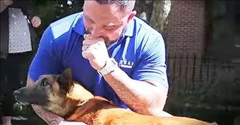 Air Force Staff Sgt. Adam Wylie was deployed overseas just 25 days after his daughter was born. While serving, he teamed up with Emra, a military dog that helped get him through some of his darkest days. It's been 3 years since they've seen each other, but this amazing reunion is one for the books. And the best news of all is that Adam is officially adopting Emra and she will become a member of the family. 